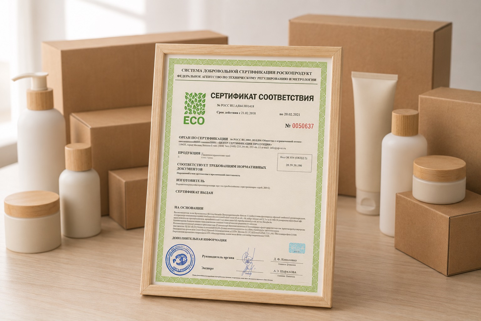 Продукция с эко сертификатом